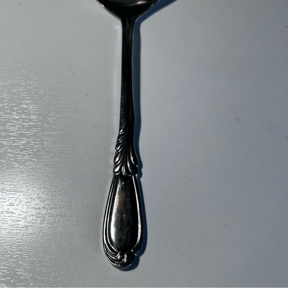 Retroneu Korea Stainless Serving Spoon Flatware Intricate Ornate Design - Picture 3 of 8